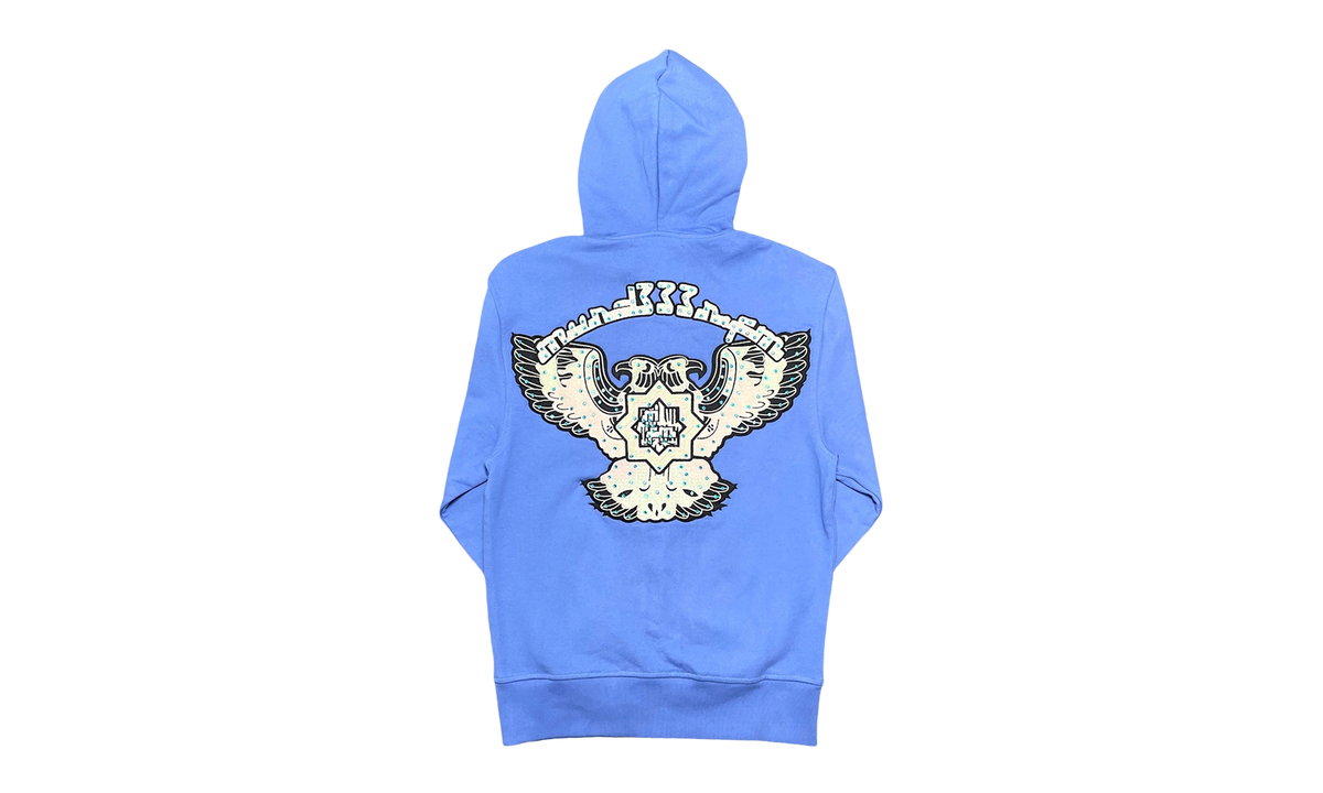 Chop333r Rhinestone Logo Hooded Sweatshirt "Blue Multi" MRD001