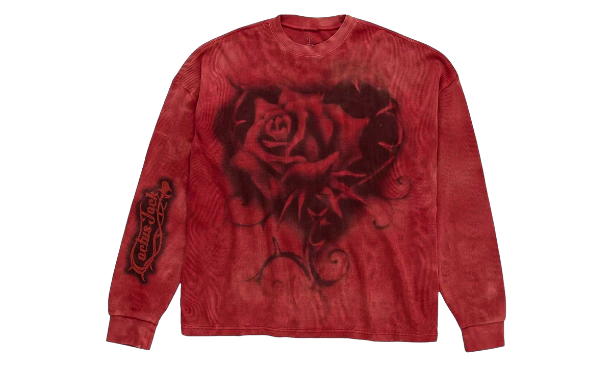 Nike Tie Dye Thermal Rhinestone L/S Tee "Red" TSUC115