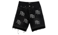 ME Rhinestone Denim Shorts "Black" MIXE072