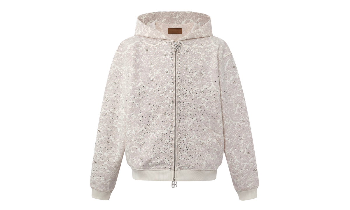 Cashew Blossom Zip-Up Jacket "Cream / Rhinestone" BC25FWHA02 WHIT
