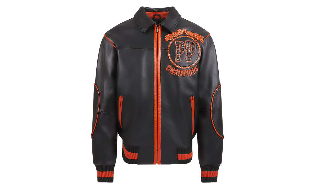 Champions Rhinestone Jacket "Black / Orange" PP037