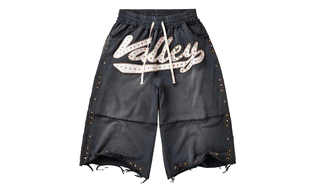Skittle Sworts Sweatshorts "Black / Rhinestone" VAL289