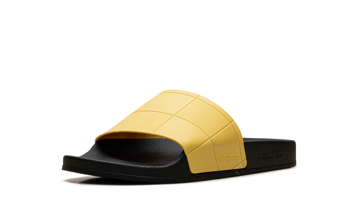 Adilette Checkerboard Slides "Raf Simons - Black Lemon" B22529