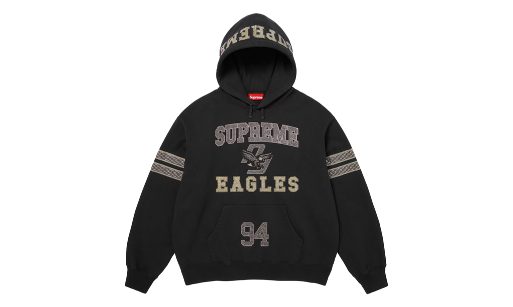 Rhinestone Eagle Hooded Sweatshirt "FW26 - Black" SU28231