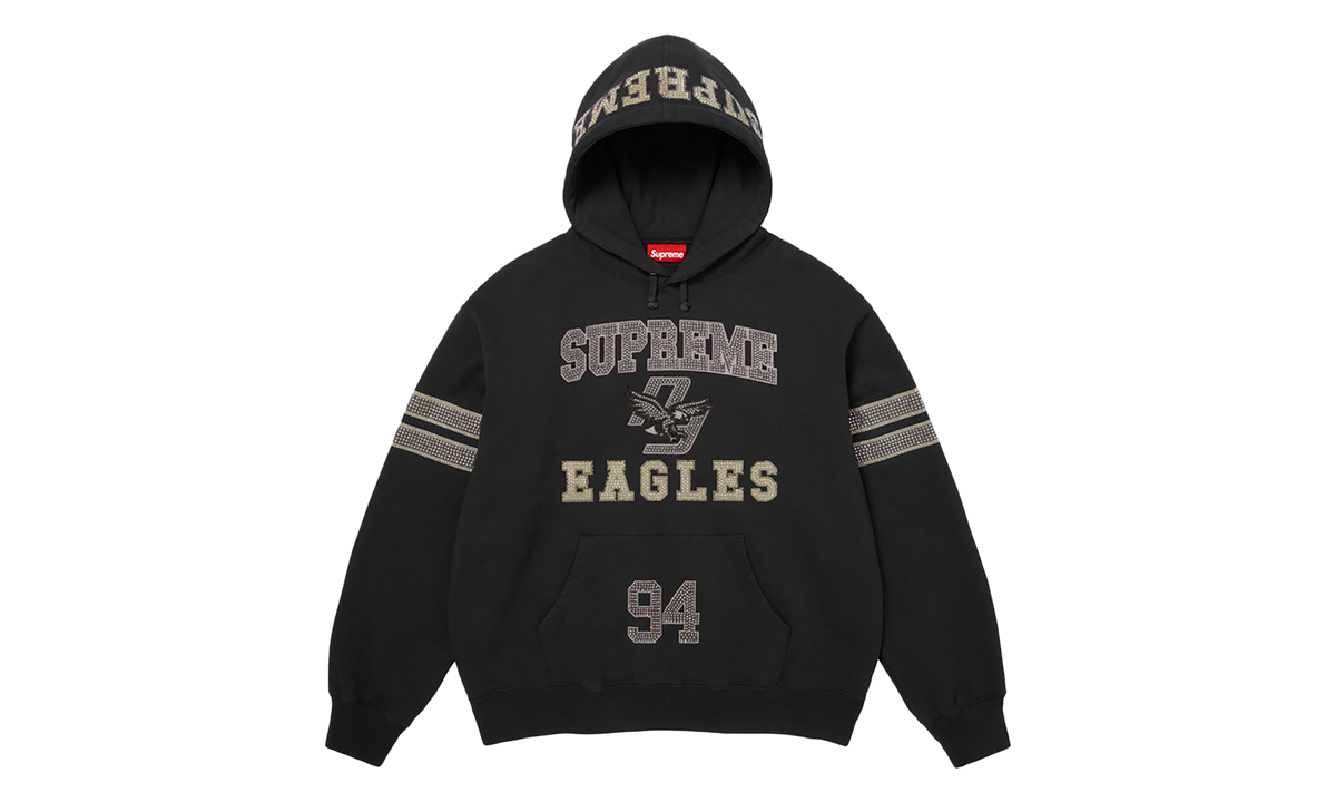 Rhinestone Eagle Hooded Sweatshirt "FW26 - Black" SU28231