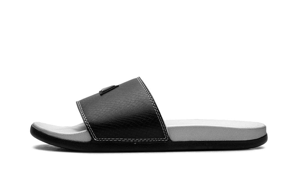 Adilette Comfort Slides "Core Black Silver Metallic" JQ2254