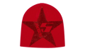 Star Rhinestone Skully Beanie "Red" SP5der548
