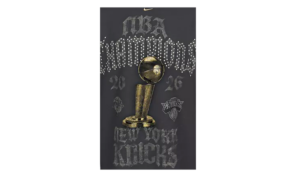 New York Knicks NBA Champion Tee with Rhinestones "Grey" NIKE0004