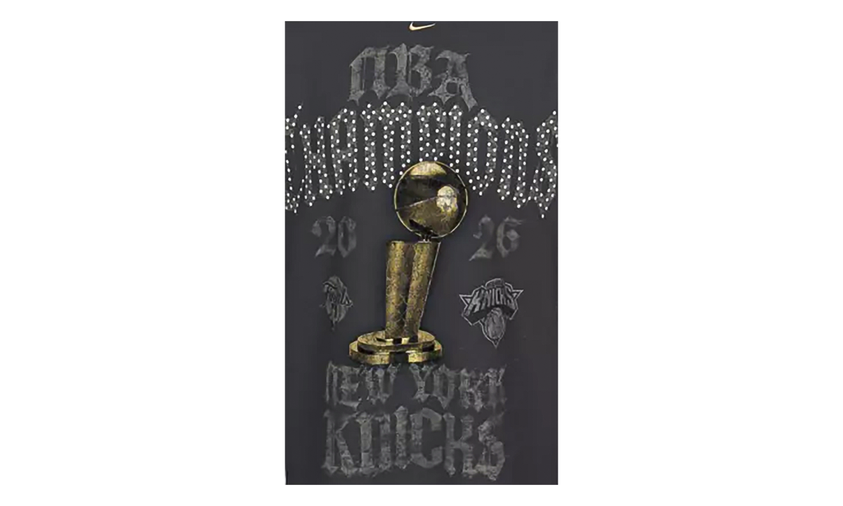 New York Knicks NBA Champion Tee with Rhinestones "Grey" NIKE0004