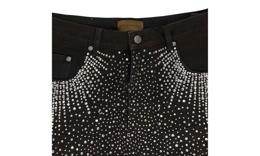 REDIAL 20K DIAMOND BLACK JORTS "Black / Rhinestone" BC24SSSP02_BLK