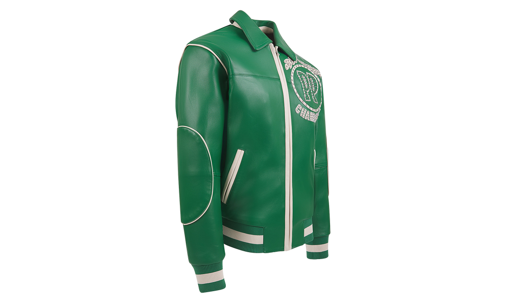 Champions Rhinestone Jacket "Jet Green / Ivory" PP038