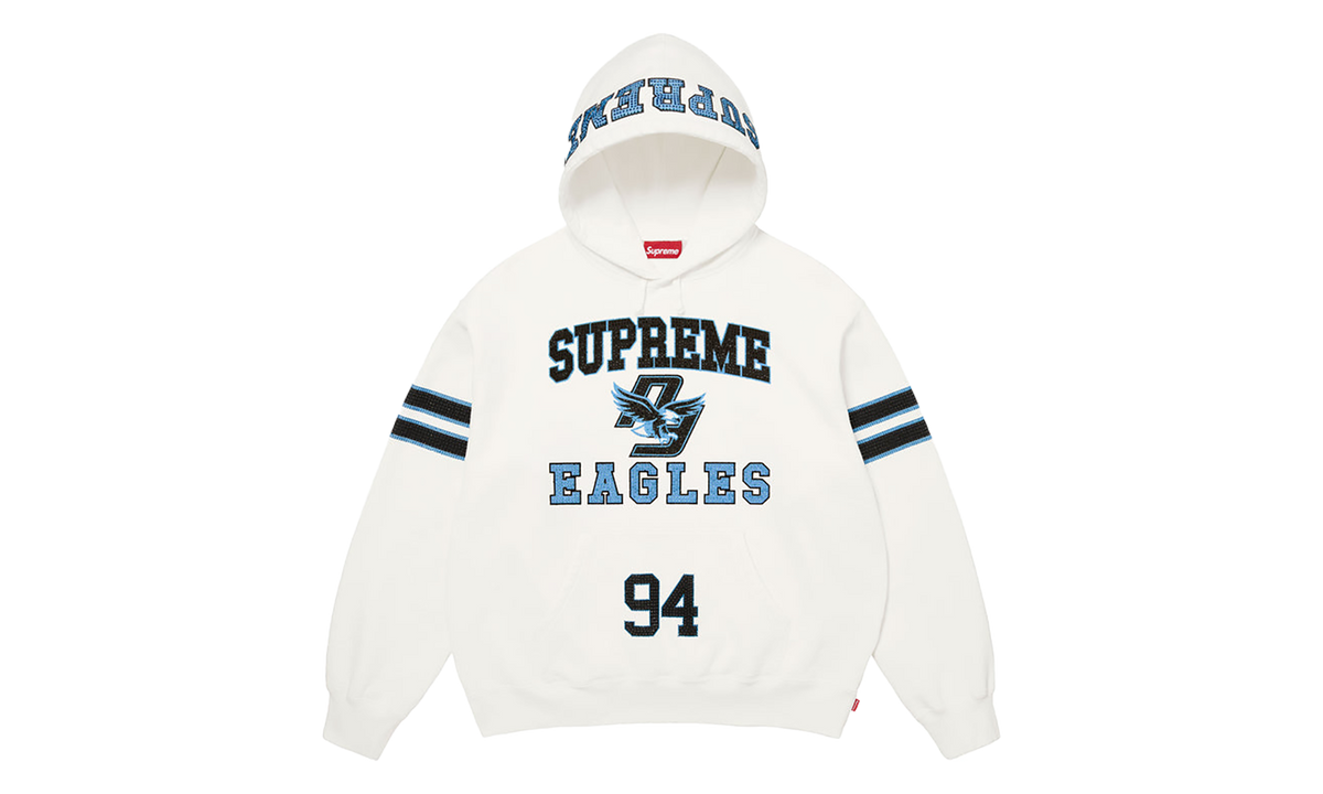 Rhinestone Eagle Hooded Sweatshirt "FW26 - White" SU28232