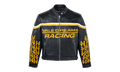 14 Moto Leather Jacket "Black / Yellow" VAL615