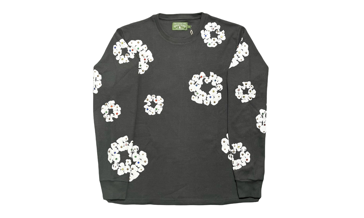 Rhinestone Cotton Wreath Thermal "Vintage Black" DT031